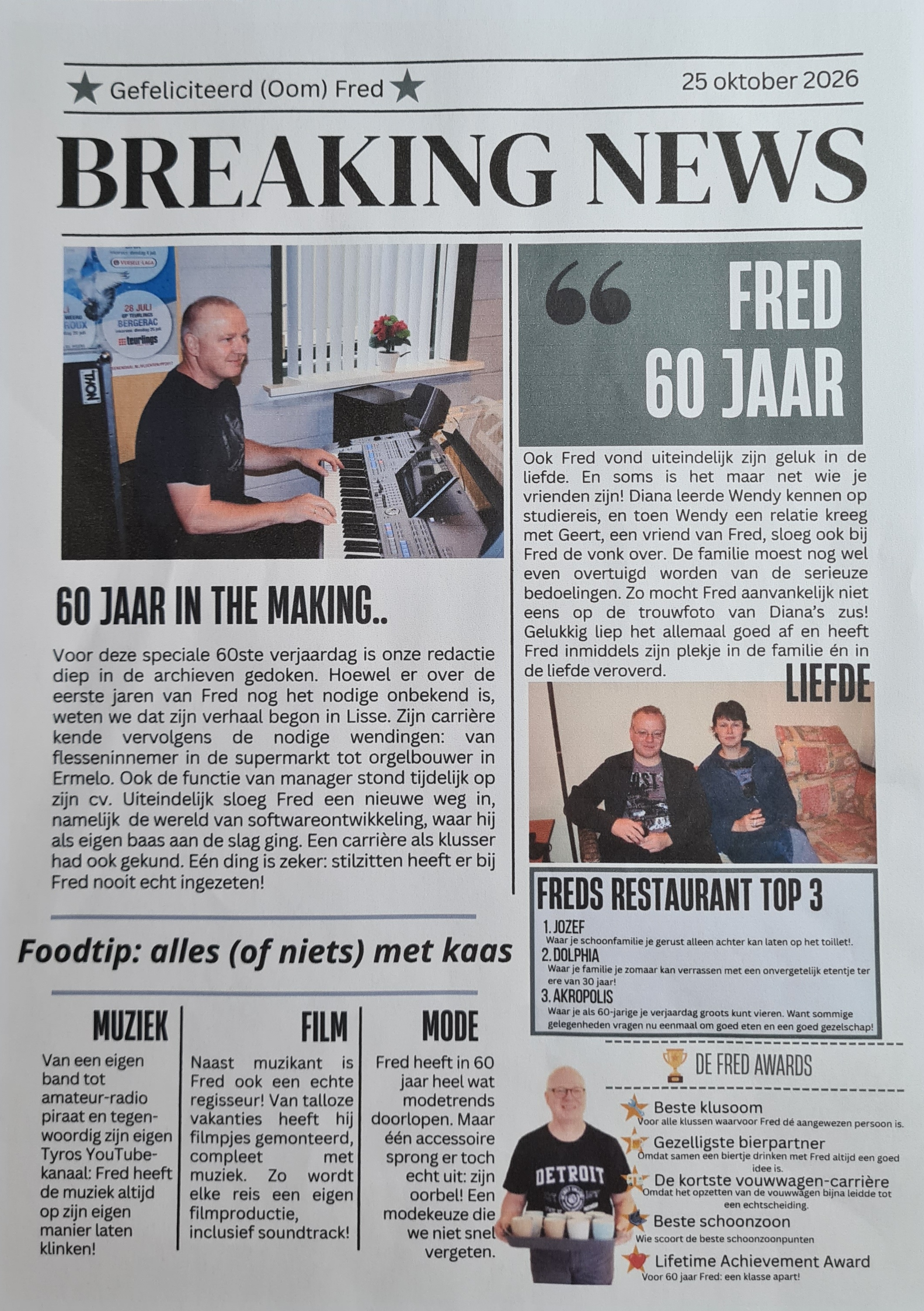 Breaking news over Fred 60
